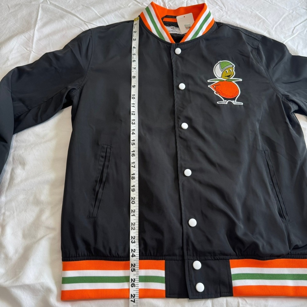 Homefield UCF Citronauts Bomber Jacket Mens Medium Black Varsity Snap NWT - Picture 4 of 11